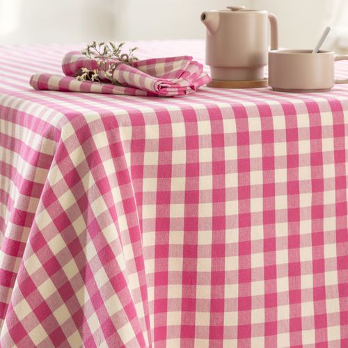 Nappe 150x350 Rose Pivoine En Coton