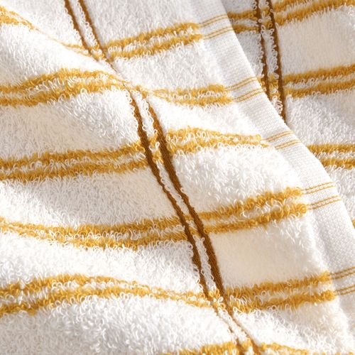 Lot De 2 Lot Torchons + Essuie-mains 50x70 Jaune Ocre En Coton