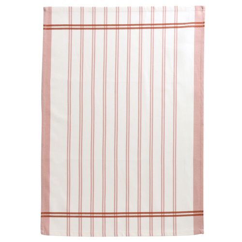 Lot De 2 Lot Torchons + Essuie-mains 50x70 Rose Terracotta En Coton