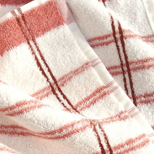 Lot De 2 Lot Torchons + Essuie-mains 50x70 Rose Terracotta En Coton