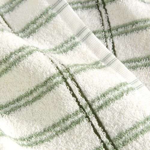 Lot De 2 Lot Torchons + Essuie-mains 50x70 Vert Amande En Coton