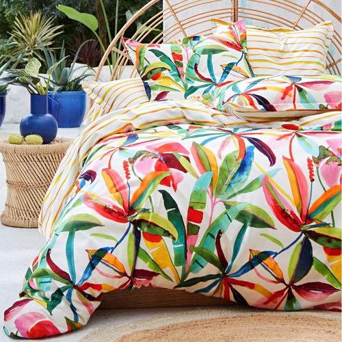 Taie Volant 50x70 Multicolore En Coton