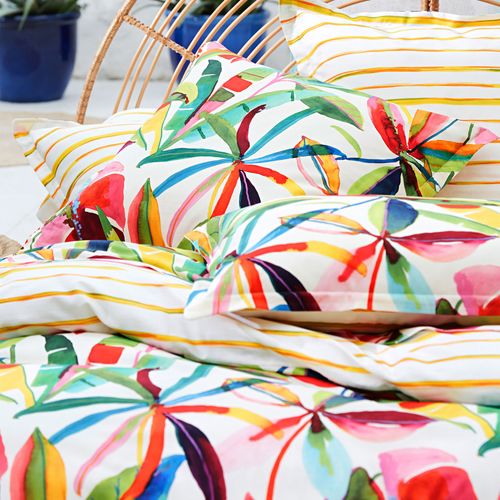 Taie Volant 50x70 Multicolore En Coton