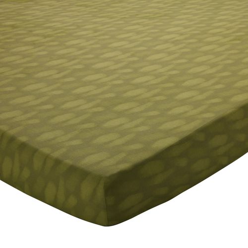 Drap-housse 140x190x28 Vert Bronze En Coton