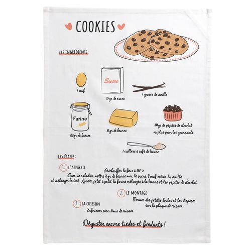 Lot De 2 Torchons 50x70 Blanc En Coton 200 G/m²