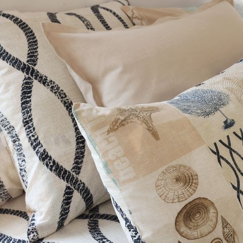 Taie Sac 50x70 Beige En Coton