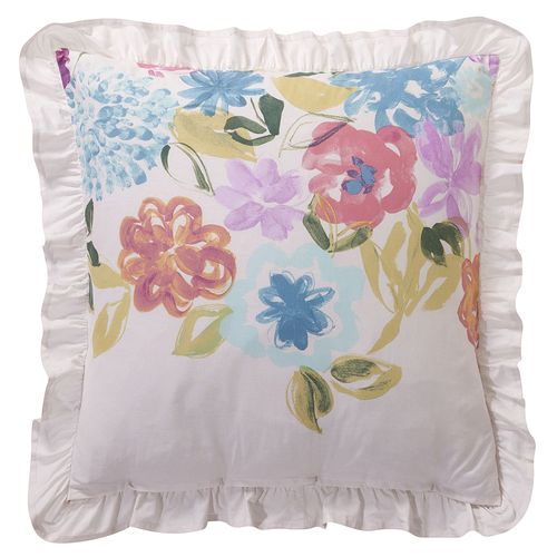 Taie Volant 50x70 Multicolore En Coton