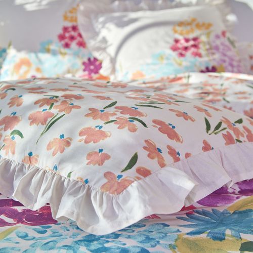 Taie Volant 50x70 Multicolore En Coton