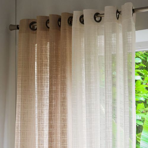 Voilage 145x260 Beige En Polyester