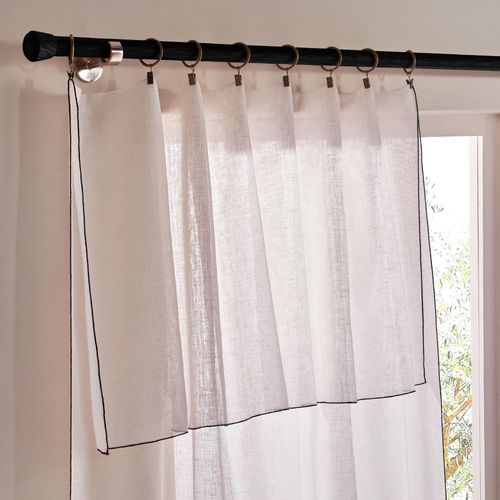 Voilage 140x295 Blanc Écru En Polyester