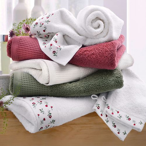 Drap De Bain 70x130 Blanc En Coton 450 G/m²