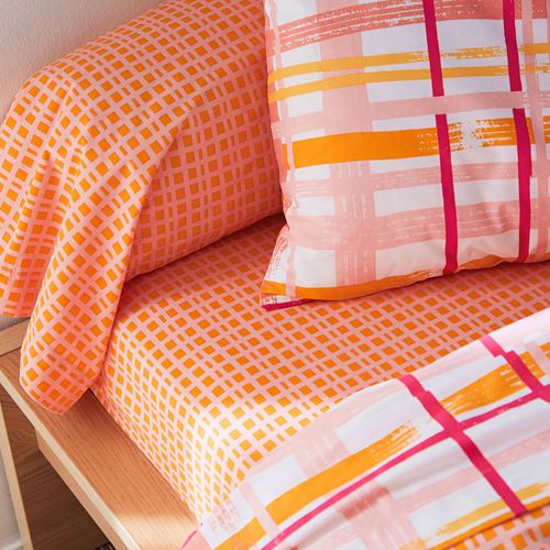 Drap-housse 160x200x28 Multicolore En Coton