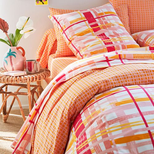 Housse De Couette 260x240 Multicolore En Coton