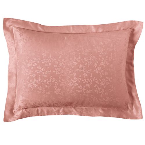 Taie Volant 63x63 Rose Poudré En Coton