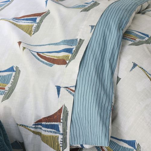 Taie Sac 50x70 Bleu En Coton