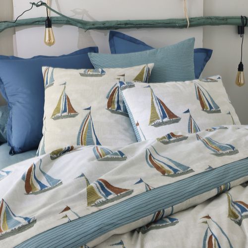 Taie Sac 50x70 Bleu En Coton