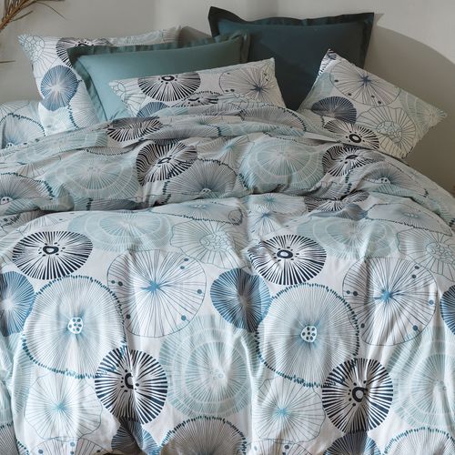 Housse De Couette 200x200 Bleu En Coton