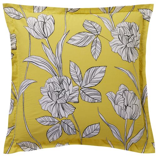 Taie Volant 50x70 Jaune En Coton