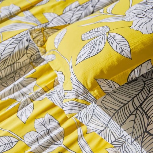 Taie Volant 50x70 Jaune En Coton