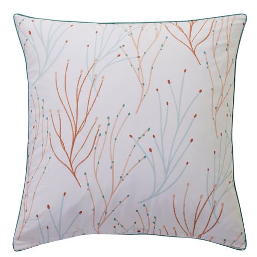 Taie Sac 63x63 Orange Corail En Coton