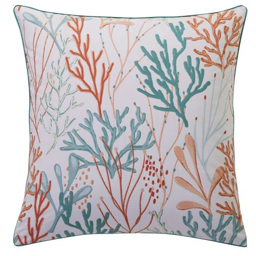 Taie Sac 63x63 Orange Corail En Coton