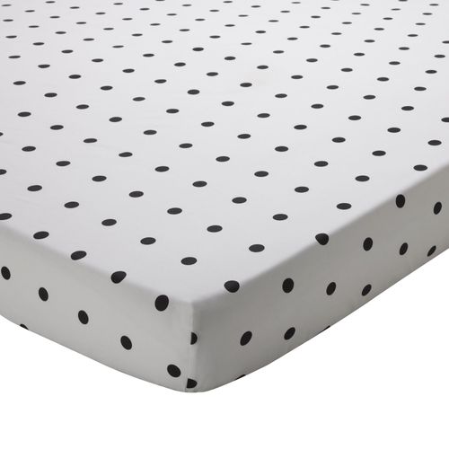Drap-housse 160x200x28 Noir En Coton