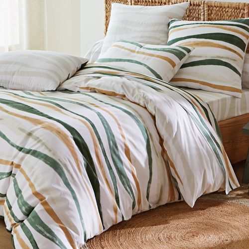 Housse De Couette 260x240 Beige En Coton