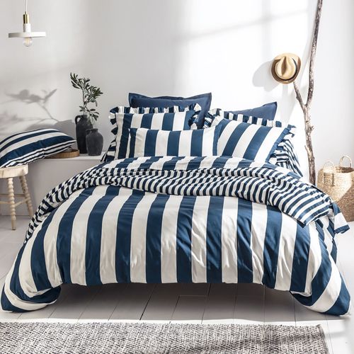 Drap-housse 140x190x28 Bleu Marine En Coton