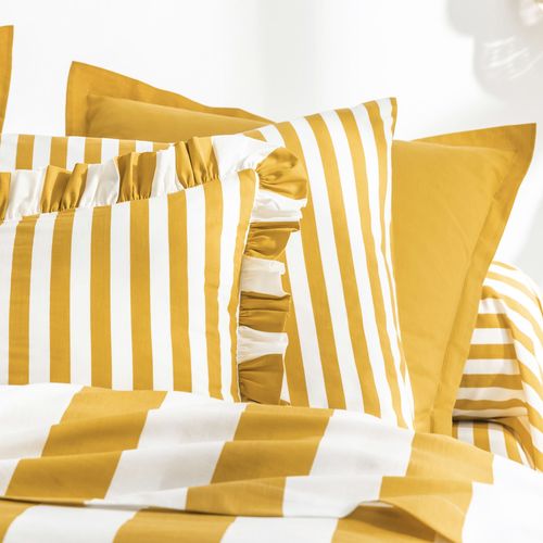 Taie Sac 50x70 Jaune Ocre En Coton