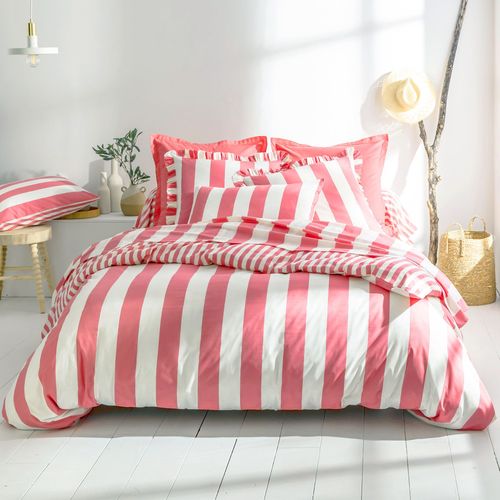 Taie Sac 50x70 Rose Bonbon En Coton