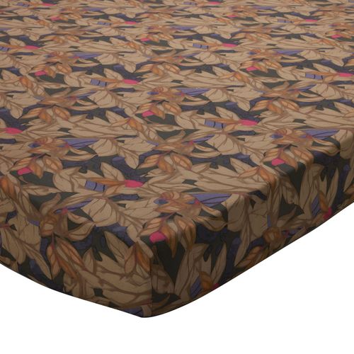 Drap-housse 90x190x28 Rose Pivoine En Coton