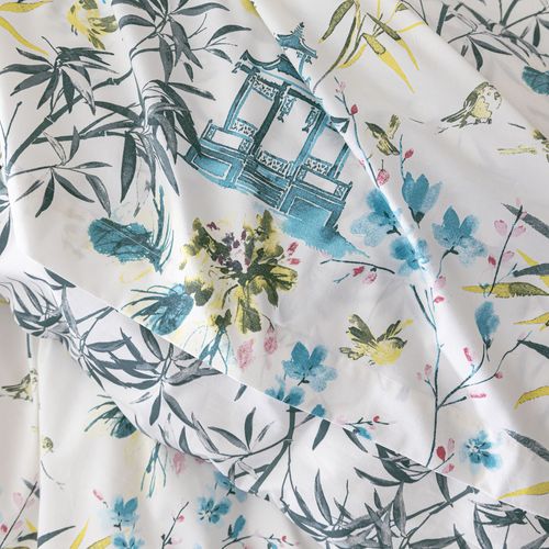 Housse De Couette 260x240 Bleu En Coton