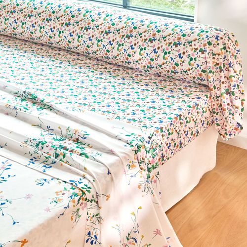 Drap-housse 140x190x28 Multicolore En Coton