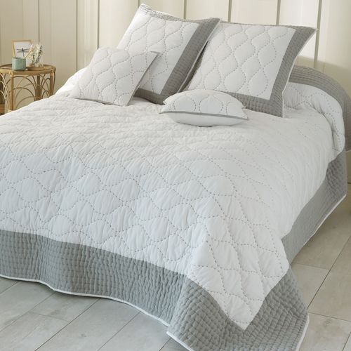 Housse De Coussin 40x40 Bleu Grisé En Coton