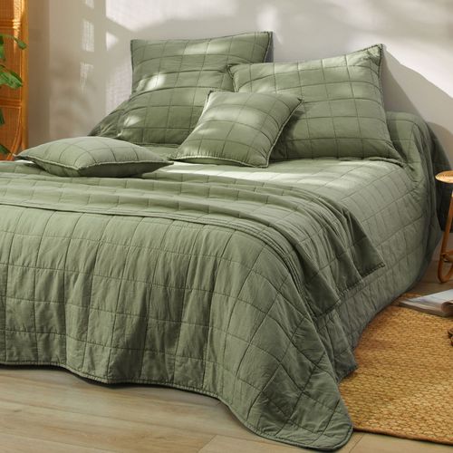 Housse De Coussin 40x40 Vert Kaki En Polyester 120 G/m²
