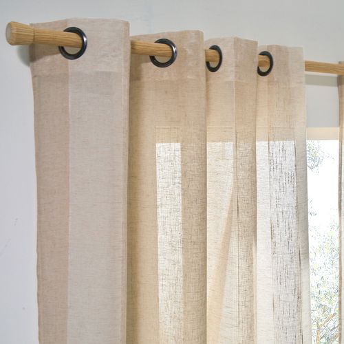Voilage 140x260 Beige En Polyester