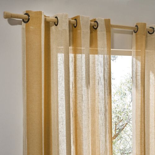 Voilage 140x260 Jaune En Polyester