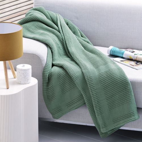Couverture Tempérée 230x250 Vert Eucalyptus En Coton