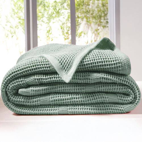 Couverture Tempérée 250x270 Vert Eucalyptus En Coton