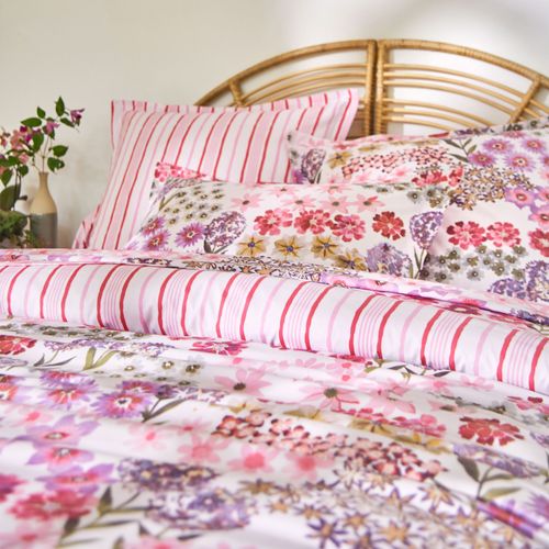 Drap-housse 90x190x28 Rose En Coton