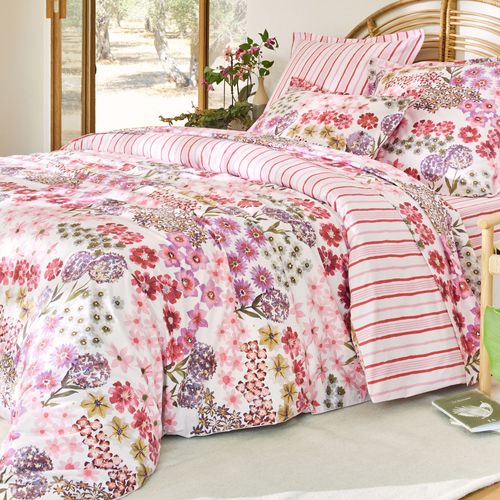 Drap-housse 90x190x28 Rose En Coton