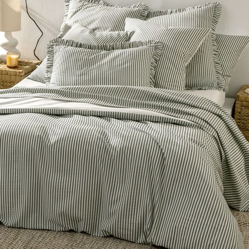 Taie Sac 50x70 Vert Kaki En Coton