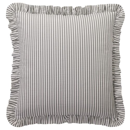 Taie Volant 50x70 Vert Kaki En Coton