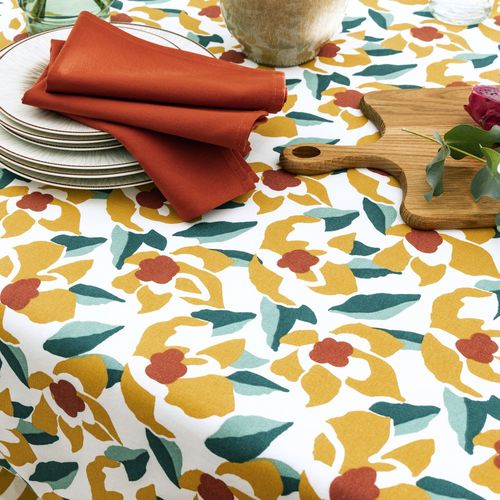 Nappe 150x150 Jaune Ocre En Coton
