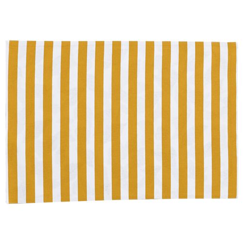 Lot De 2 Sets De Table 33x48 Jaune Ocre En Coton