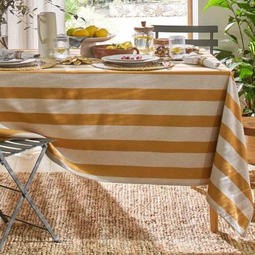 Nappe 140x200 Jaune Ocre En Coton