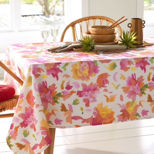 Nappe 140x250 Rose En Coton
