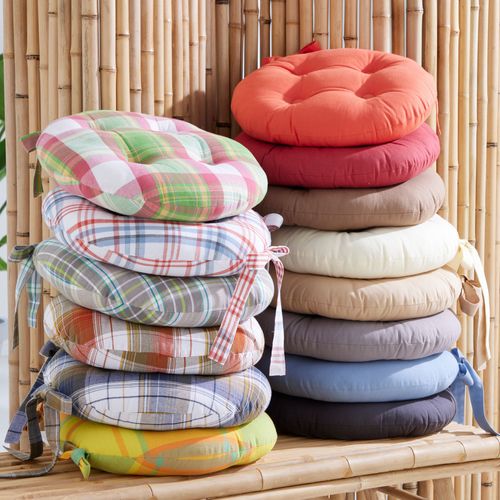 Lot De 2 Galette 36 Eu Bleu Orage En Coton