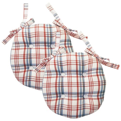 Lot De 2 Galette 36 Eu Bleu Orage En Coton