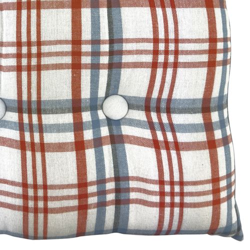 Lot De 2 Galette 40x40 Bleu Orage En Coton